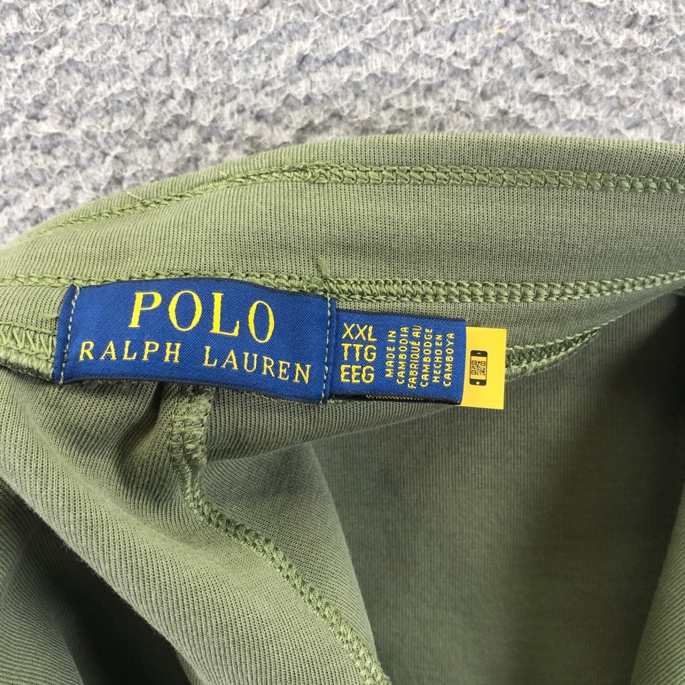 Polo Ralph Lauren Shorts Mens 2XL XXL Green Double Knit Pony Elastic Waist - Picture 5 of 10